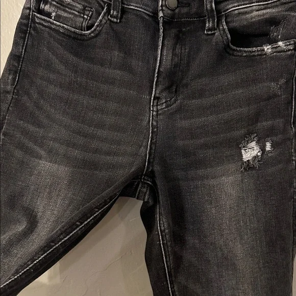Flying Monkey Black Distressed Jeans Size 27 - Picture 2 of 5